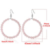 Natural Crystal Beaded Amethyst Earrings Personality Fashion Small Ring Drop Earrings