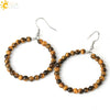 Natural Crystal Beaded Amethyst Earrings Personality Fashion Small Ring Drop Earrings