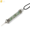 Natural Crystal Bottle Pendant Necklace Electroplated Personality Style Unisex Jewelry