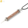 Natural Crystal Bottle Pendant Necklace Electroplated Personality Style Unisex Jewelry