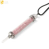 Natural Crystal Bottle Pendant Necklace Electroplated Personality Style Unisex Jewelry