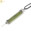 Natural Crystal Bottle Pendant Necklace Electroplated Personality Style Unisex Jewelry