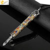 Natural Crystal Bottle Pendant Necklace Electroplated Personality Style Unisex Jewelry
