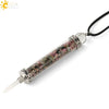 Natural Crystal Bottle Pendant Necklace Electroplated Personality Style Unisex Jewelry