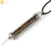 Natural Crystal Bottle Pendant Necklace Electroplated Personality Style Unisex Jewelry