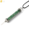 Natural Crystal Bottle Pendant Necklace Electroplated Personality Style Unisex Jewelry