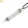 Natural Crystal Bottle Pendant Necklace Electroplated Personality Style Unisex Jewelry
