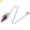 Natural Crystal Conical Pendant Head Jewelry Minimalist Amethyst Powder Crystal And Green Crystal Home Decoration Unisex