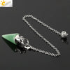 Natural Crystal Conical Pendant Head Jewelry Minimalist Amethyst Powder Crystal And Green Crystal Home Decoration Unisex