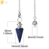 Natural Crystal Conical Pendant Head Jewelry Minimalist Amethyst Powder Crystal And Green Crystal Home Decoration Unisex