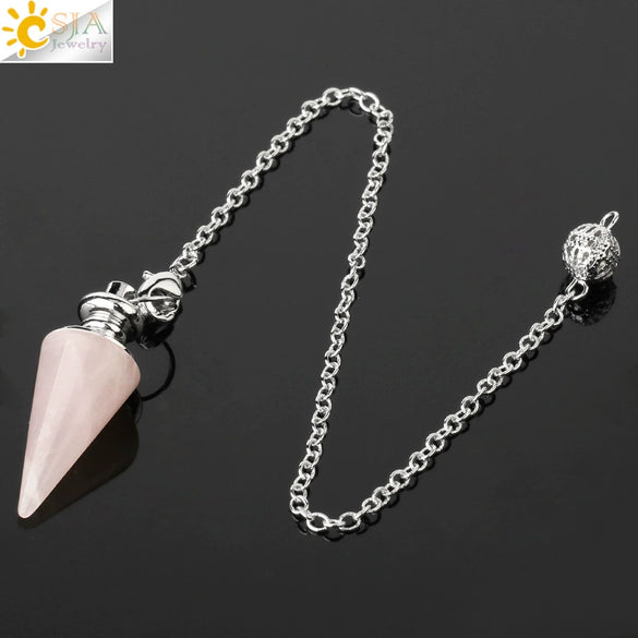 Natural Crystal Conical Pendant Head Jewelry Minimalist Amethyst Powder Crystal And Green Crystal Home Decoration Unisex