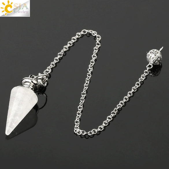 Natural Crystal Conical Pendant Head Jewelry Minimalist Amethyst Powder Crystal And Green Crystal Home Decoration Unisex