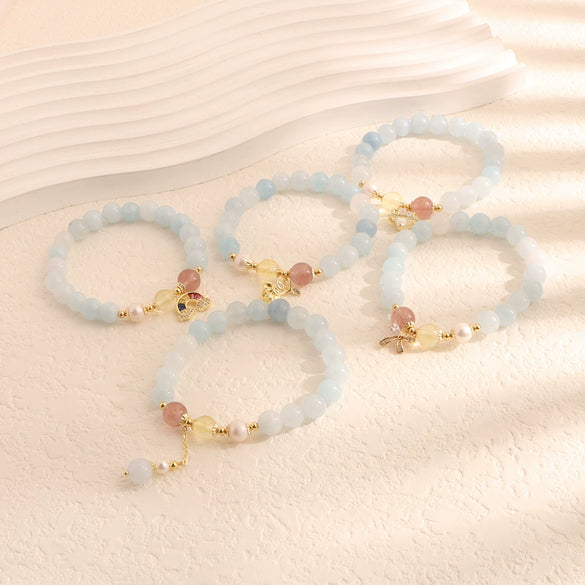 Natural Crystal Freshwater Pearl Handmade Bracelet