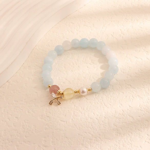 Natural Crystal Freshwater Pearl Handmade Bracelet