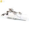 Natural Crystal Frog Pendant Necklace Minimalist Animal Zodiac Jewelry With Cute Frog Holding Crystal Column