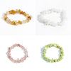 Natural Crystal Gravel Stretch Bracelet For Women And Unisex With Irregular Stone Look And Geometric Style