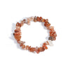 Natural Crystal Gravel Stretch Bracelet For Women And Unisex With Irregular Stone Look And Geometric Style