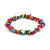 Natural Crystal Gravel Stretch Bracelet For Women And Unisex With Irregular Stone Look And Geometric Style
