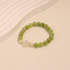 Natural Crystal Hand Knitted Bracelet With Freshwater Pearl And Ping An Buckle