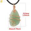 Natural Crystal Irregular Stone Wrapped Drop Pendant Necklace Minimalist Zodiac Animal Ball Chain For Women And Men