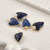 Natural Crystal Jade Minimalist Love Pendant Goldplated Edge Diy Handmade Accessories For Bracelet Necklace Earrings