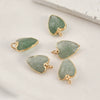 Natural Crystal Jade Minimalist Love Pendant Goldplated Edge Diy Handmade Accessories For Bracelet Necklace Earrings