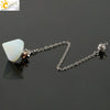 Natural Crystal Obsidian Cone Pendulum Minimalist Stone Jewelry Reiki Accessory Multi Color Gemstone Pendant