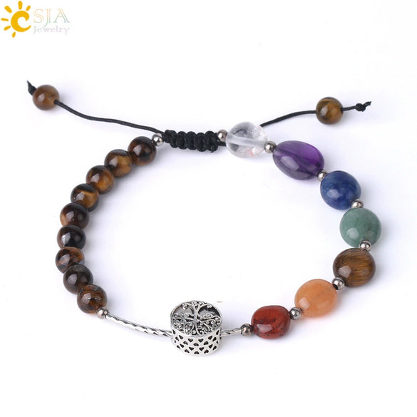 Natural Crystal Oval Stone Woven Bracelet For Women Minimalist Electroplated Bronze Color Bracelet