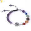 Natural Crystal Oval Stone Woven Bracelet For Women Minimalist Electroplated Bronze Color Bracelet
