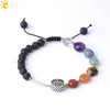Natural Crystal Oval Stone Woven Bracelet For Women Minimalist Electroplated Bronze Color Bracelet