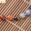 Natural Crystal Oval Stone Woven Bracelet For Women Minimalist Electroplated Bronze Color Bracelet