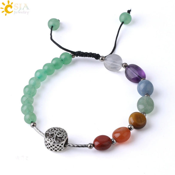 Natural Crystal Oval Stone Woven Bracelet For Women Minimalist Electroplated Bronze Color Bracelet