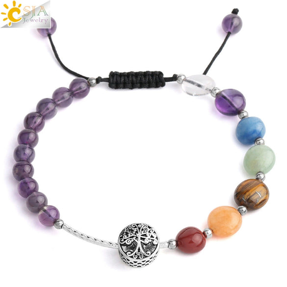 Natural Crystal Oval Stone Woven Bracelet For Women Minimalist Electroplated Bronze Color Bracelet