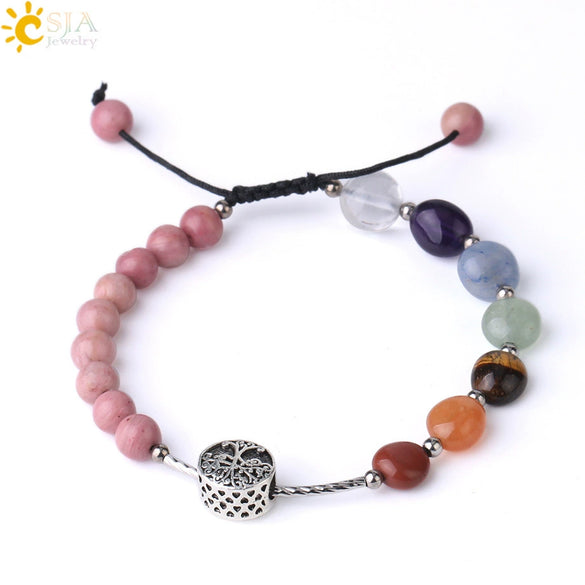Natural Crystal Oval Stone Woven Bracelet For Women Minimalist Electroplated Bronze Color Bracelet