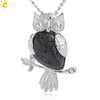 Natural Crystal Owl Pendant Necklace Minimalist Animal Ball Chain Necklace For Women Classic Creative Jewelry