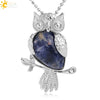 Natural Crystal Owl Pendant Necklace Minimalist Animal Ball Chain Necklace For Women Classic Creative Jewelry