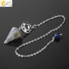 Natural Crystal Six Pointed Star Spirit Pendant Minimalist Electroplated Semi Precious Stone Jewelry Gift