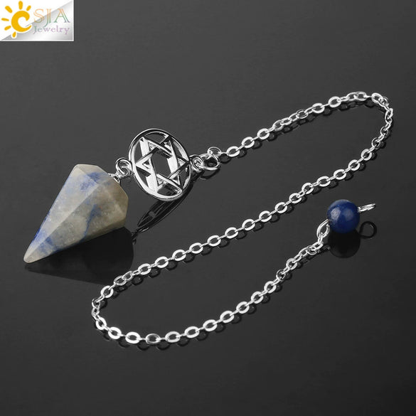 Natural Crystal Six Pointed Star Spirit Pendant Minimalist Electroplated Semi Precious Stone Jewelry Gift