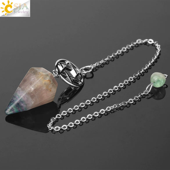 Natural Crystal Six Pointed Star Spirit Pendant Minimalist Electroplated Semi Precious Stone Jewelry Gift