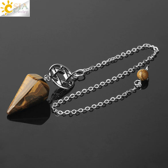 Natural Crystal Six Pointed Star Spirit Pendant Minimalist Electroplated Semi Precious Stone Jewelry Gift