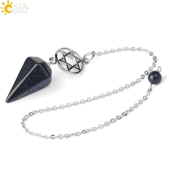 Natural Crystal Six Pointed Star Spirit Pendant Minimalist Electroplated Semi Precious Stone Jewelry Gift