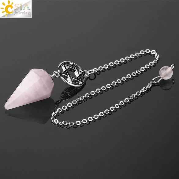 Natural Crystal Six Pointed Star Spirit Pendant Minimalist Electroplated Semi Precious Stone Jewelry Gift