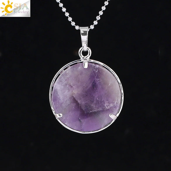 Natural Crystal Small Animal Owl Pendant Necklace Semiprecious Stone Alloy Copper Electroplated Minimalist Fashion Jewelry