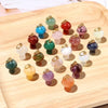 Natural Crystal Small Mushroom Pendant Agate Semi-precious Stone Ore Diy Necklace Ornament Wholesale
