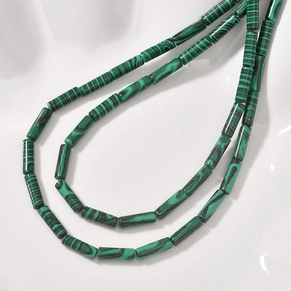 Natural Crystal Stone And Synthetic Stone Cylindrical Loose Beads For Jewelry Accessories