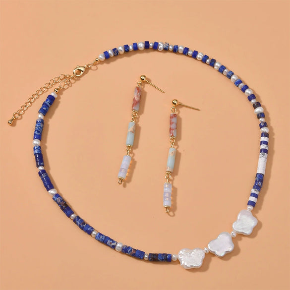 Natural Crystal Stone And Synthetic Stone Cylindrical Loose Beads For Jewelry Accessories
