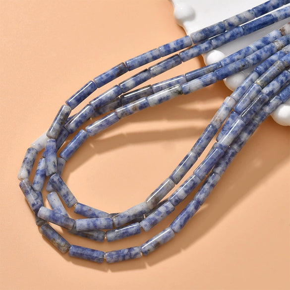 Natural Crystal Stone And Synthetic Stone Cylindrical Loose Beads For Jewelry Accessories
