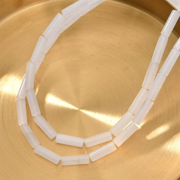 Natural Crystal Stone And Synthetic Stone Cylindrical Loose Beads For Jewelry Accessories