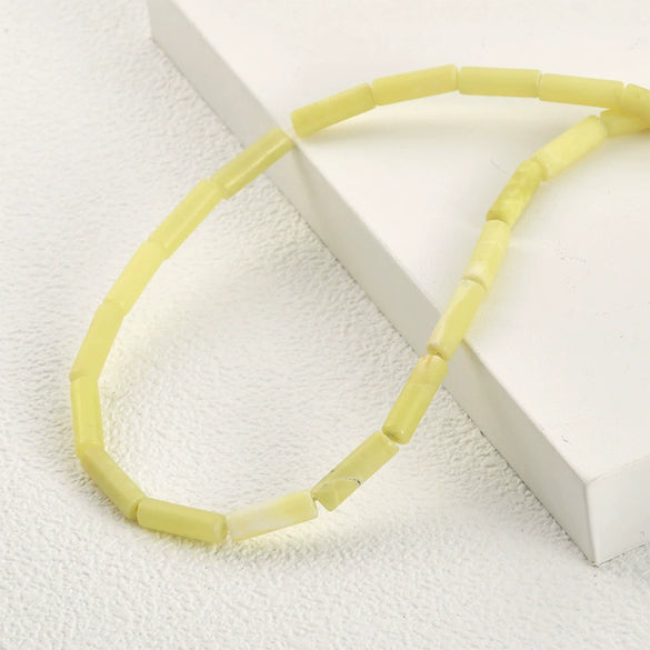 Natural Crystal Stone And Synthetic Stone Cylindrical Loose Beads For Jewelry Accessories