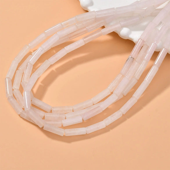 Natural Crystal Stone And Synthetic Stone Cylindrical Loose Beads For Jewelry Accessories